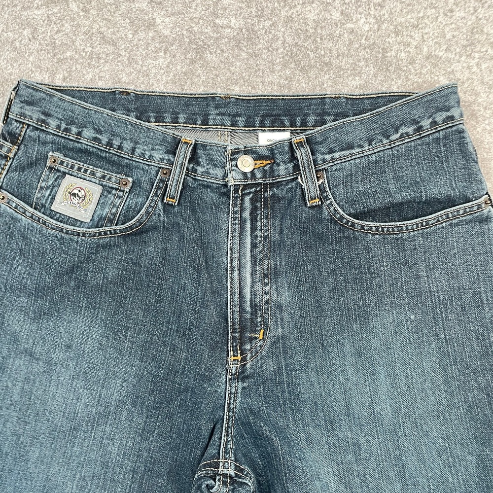Cinch Mens Jeans 33x38 Blue Medium Wash Slim Straight MB98034001